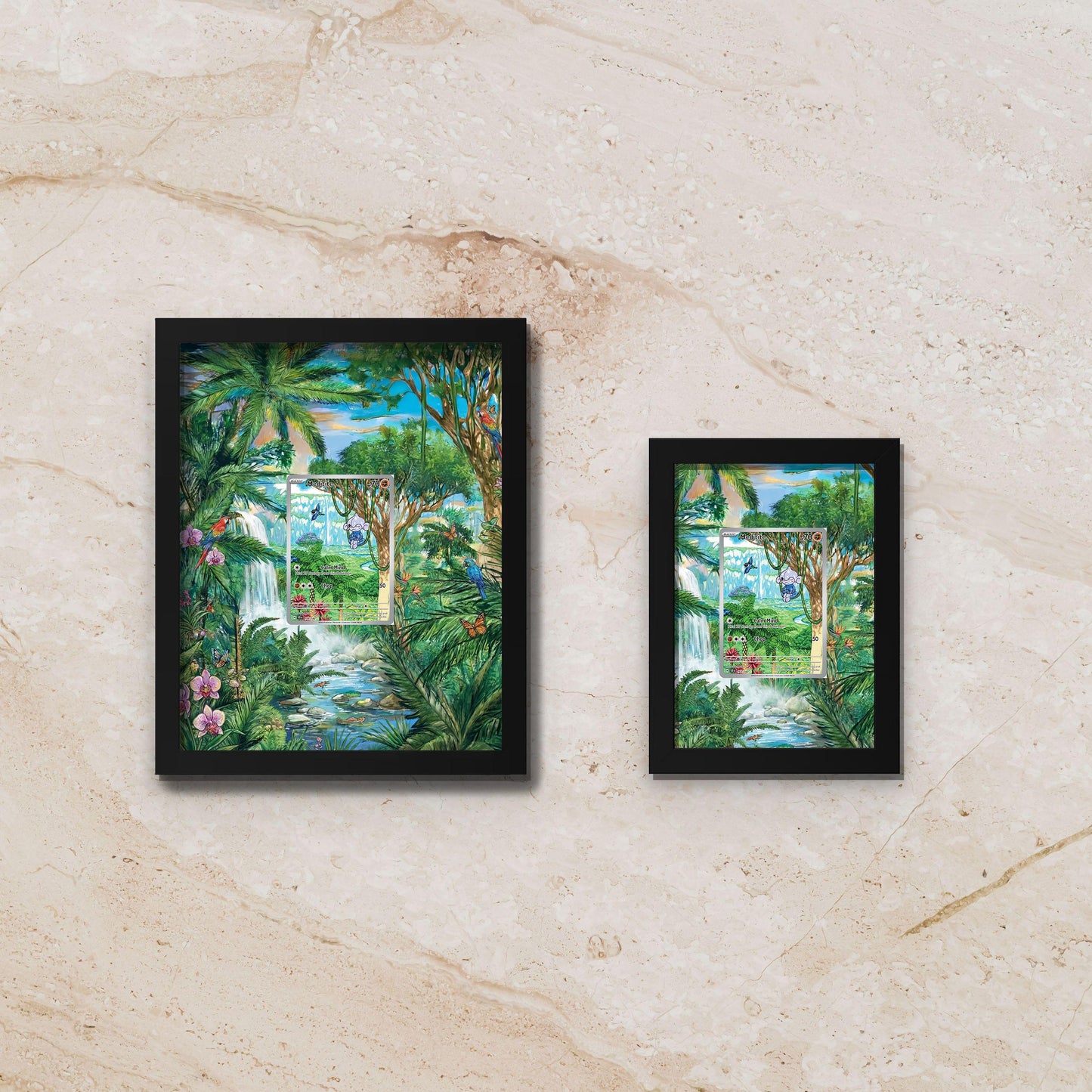 Meditite Display Frame | Extended Art Card Case | 8x10 Pokemon TCG Wall Decor | Fighting Psychic Type Gift | Zen Gaming Room Art