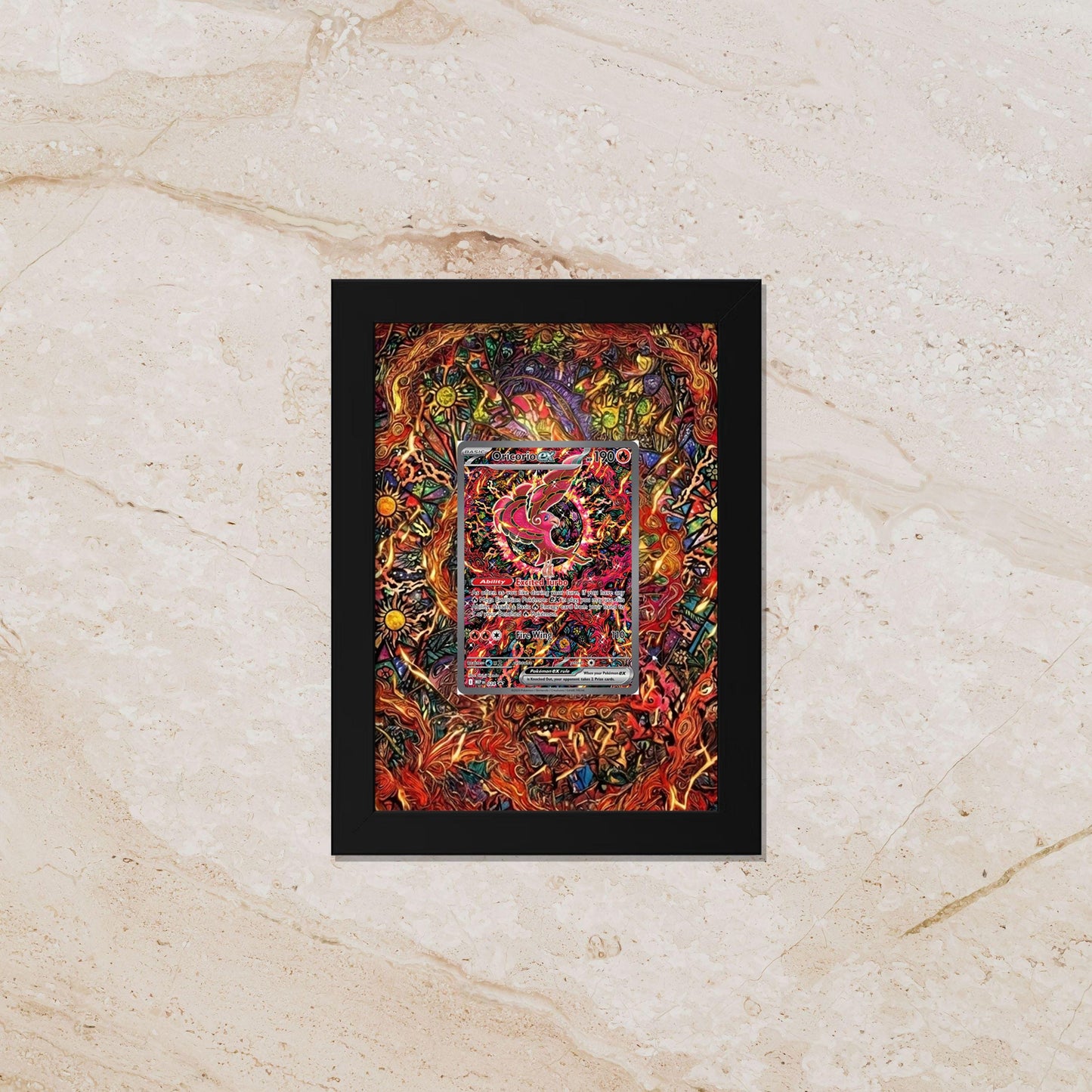 Oricorio Display Frame – Phantasmal Flames Pokémon Card Art | 8x10 Frame for Raw or Graded Cards