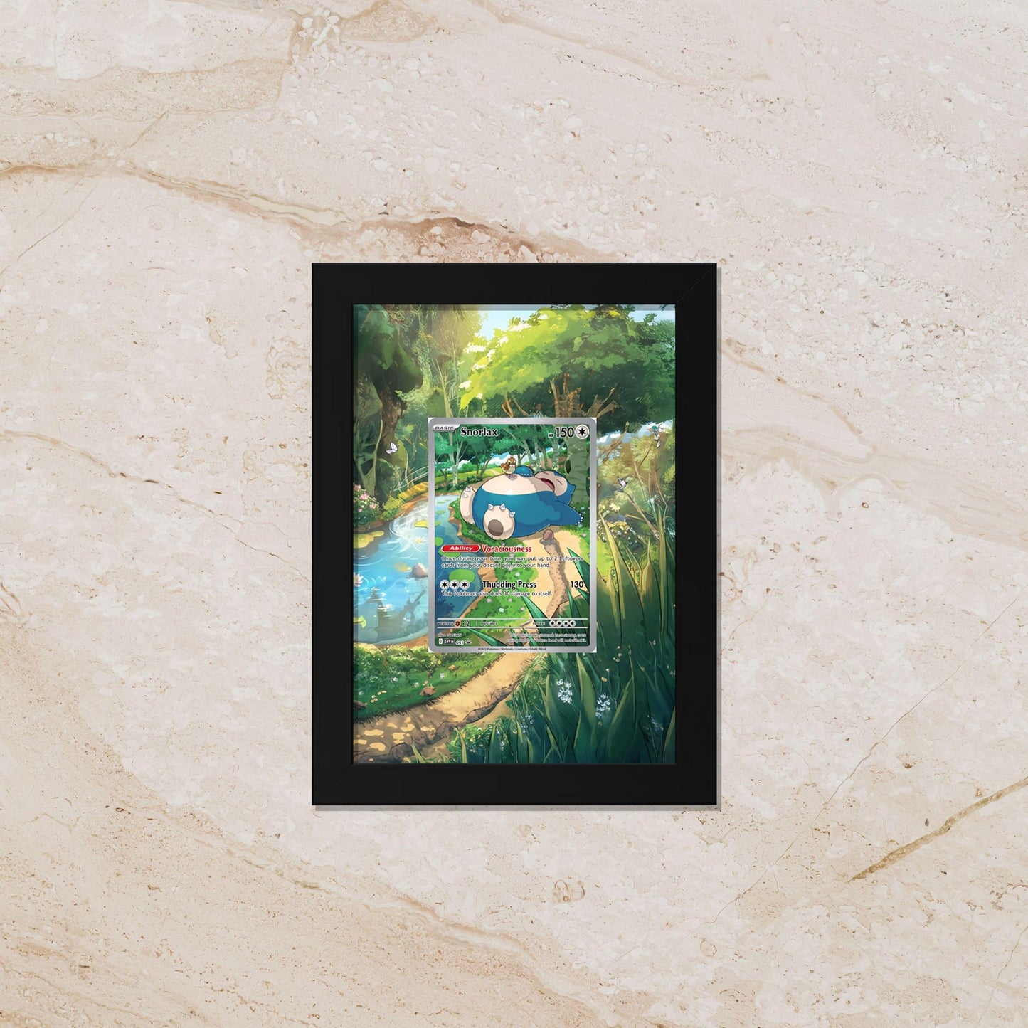 Snorlax Promo Card Frame – Pokémon 151 – 8x10 Pokemon Frame (Raw/Graded)