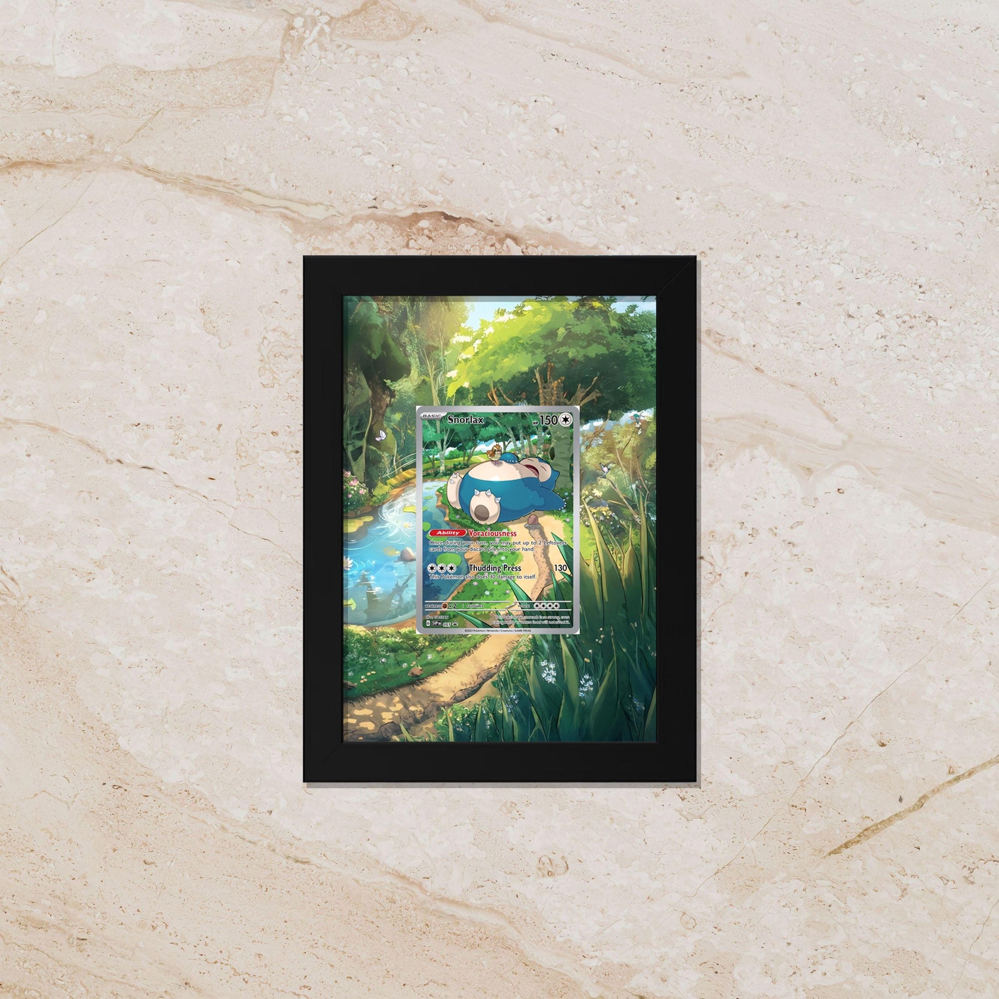Snorlax Promo Card Frame – Pokémon 151 – 8x10 Pokemon Frame (Raw/Graded)
