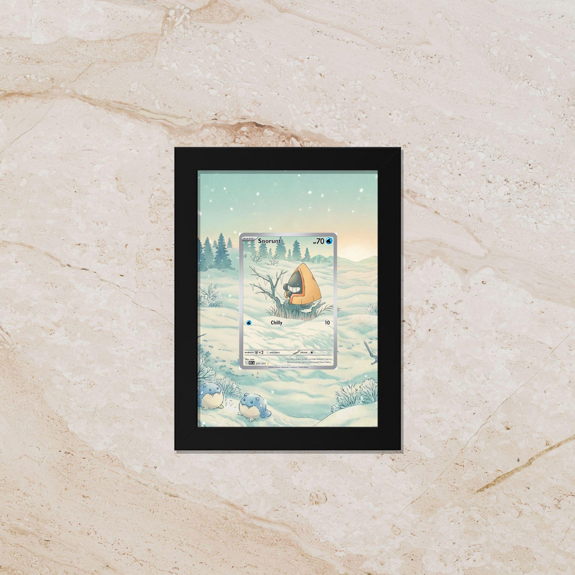 Snorunt Ascended Heroes Extended Art Display [High Definition] – Premium Shadowbox Frame for Raw or Graded Cards | Ice Type Decor