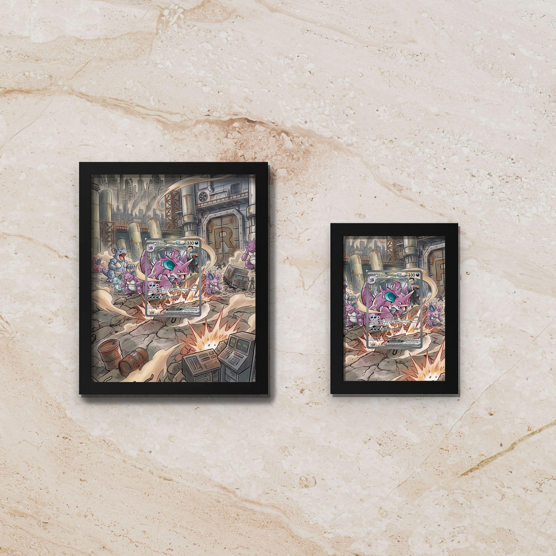 Team Rocket Nidoking Extended Art Display – 8x10 Frame Raw/Graded Card