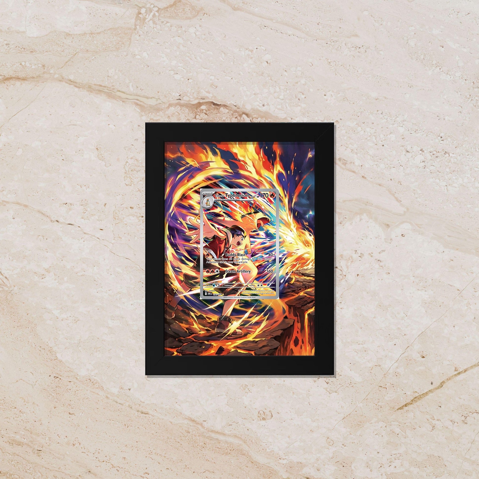 Typhlosion Extended Art Display – 8x10 Frame Raw or Graded Cards
