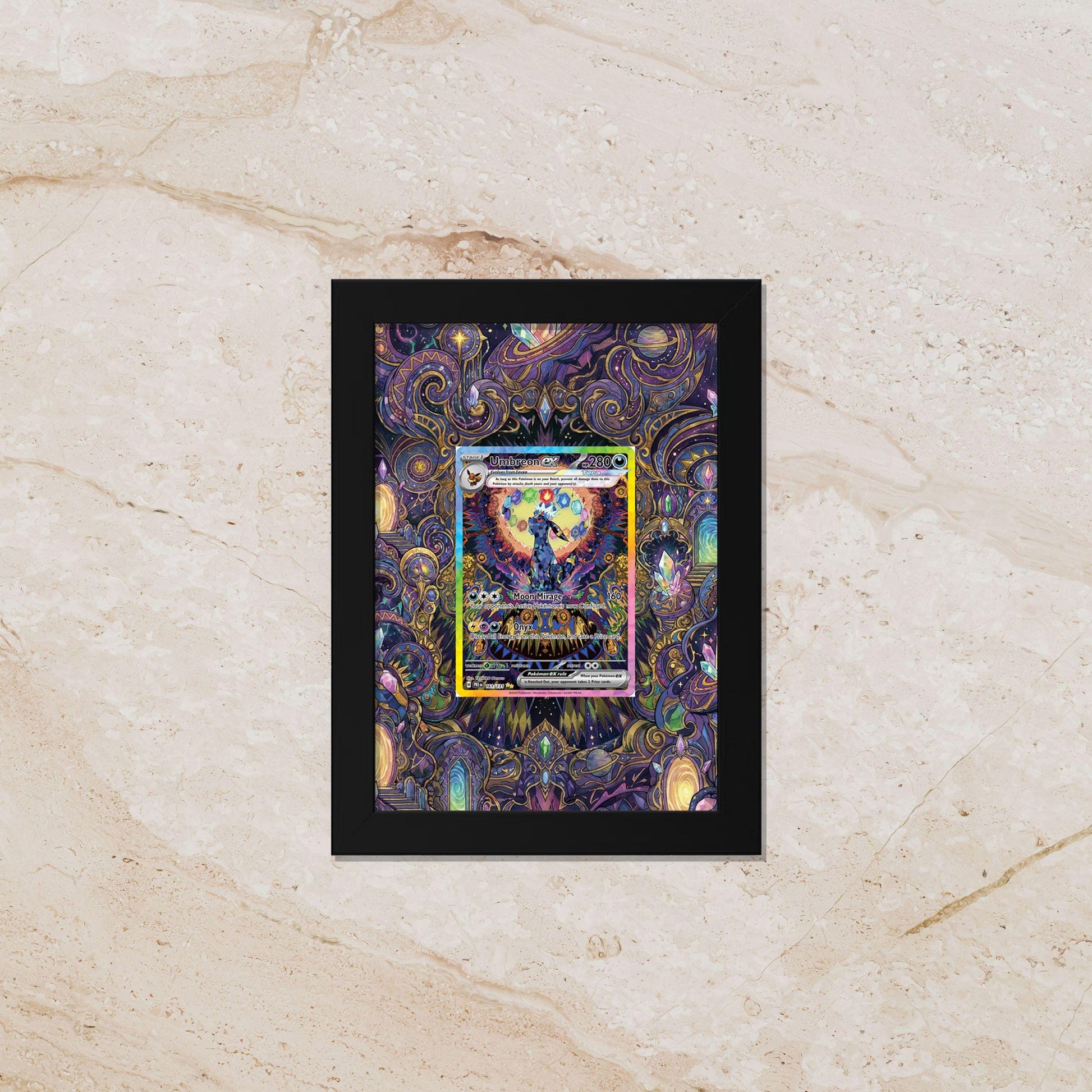 Umbreon Display Frame – Prismatic Evolutions Pokémon Card | 8x10 Frame for Raw or Graded Cards