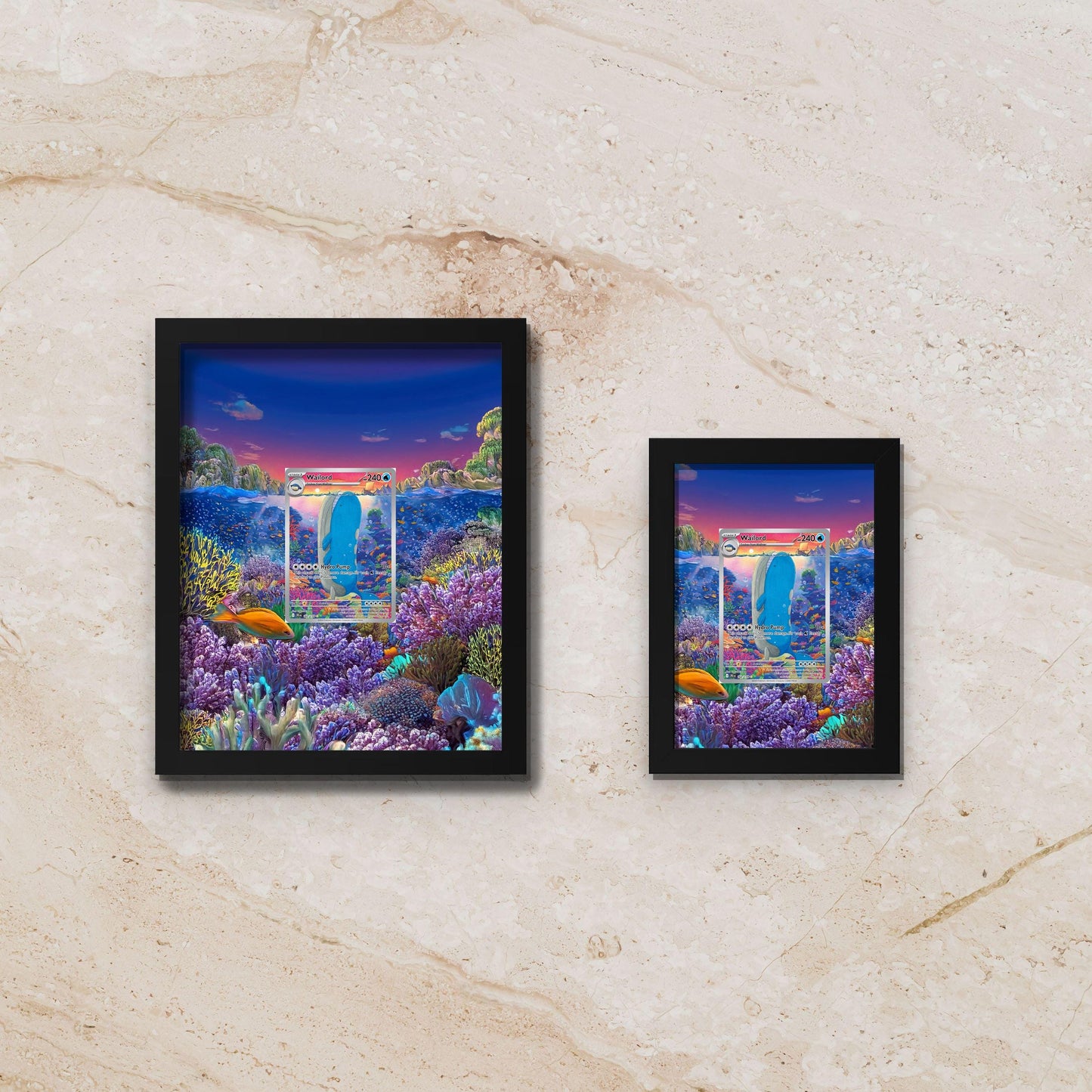 Wailord Display Frame – Journey Together Pokemon Card Art | 8x10 Frame