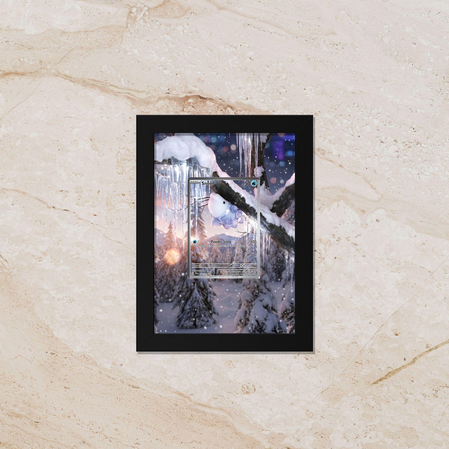 Snom Extended Art Display Frame - Pokemon Chilling Reign| 8x10 Frame (Raw/Graded)