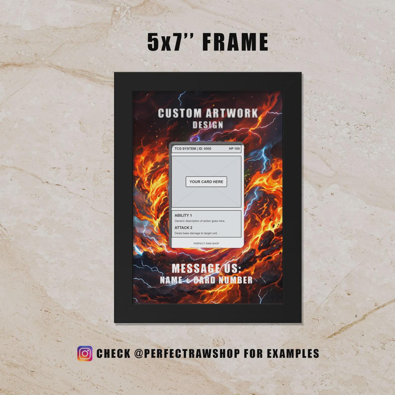 8x10 Custom Extended Art Display Frame – Your Choice of Artwork | (Raw/Graded Cards)