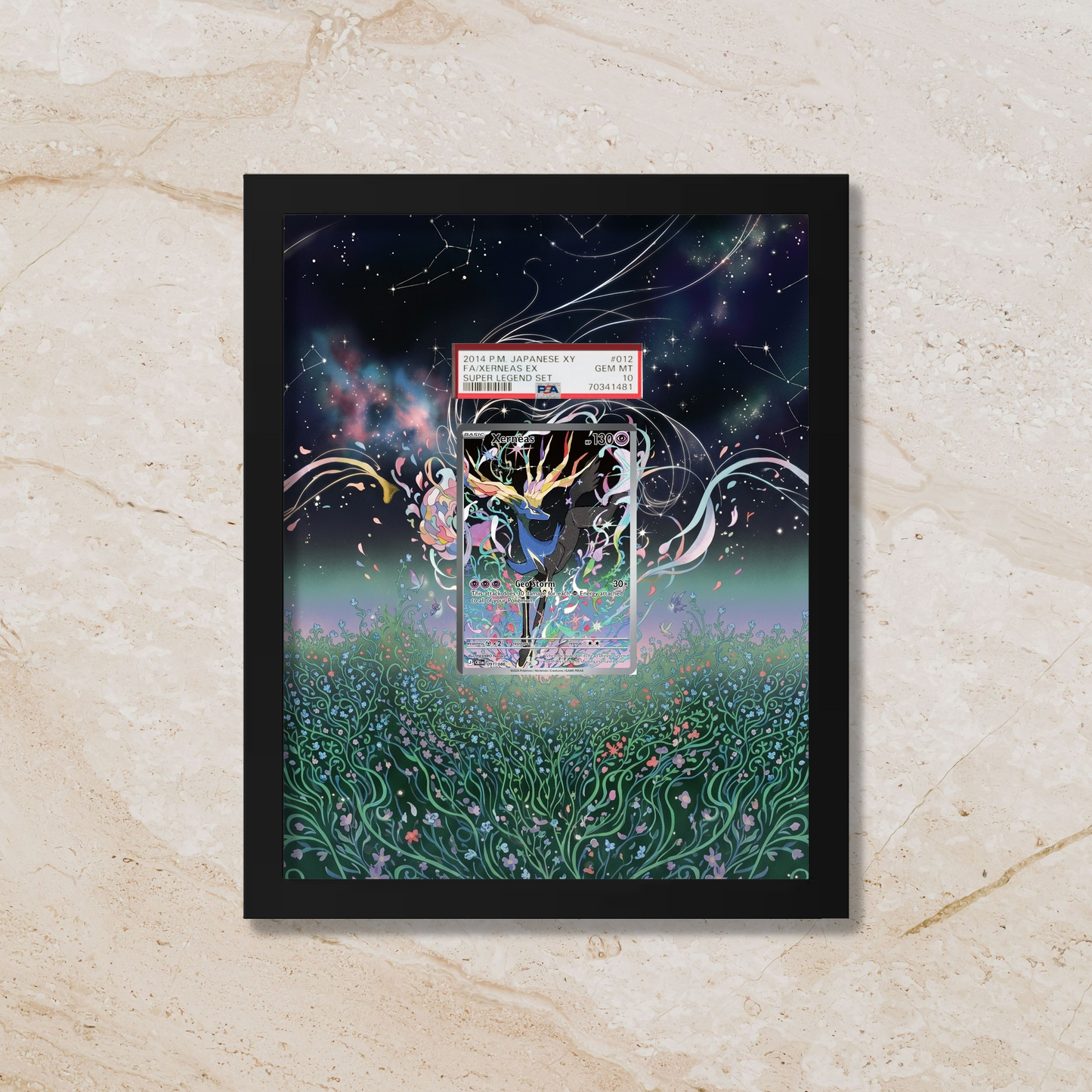 Xerneas ex Display Frame | Chaos Rising Legendary Card Showcase (8x10") – Fits Raw & Graded Cards