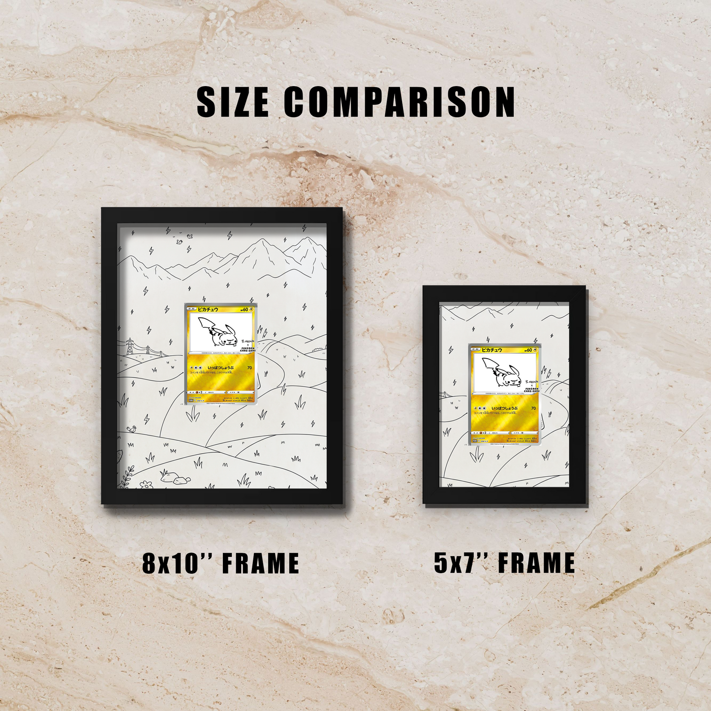 Yu Nagaba Pikachu Promo Display Frame | Special Edition Card Showcase (8x10") – Fits Raw & Graded Cards